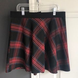 BDG Red and Black Plaid Skirt